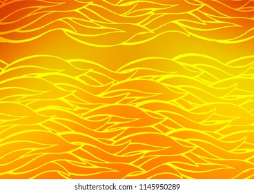 Light Orange vector indian curved texture. A completely new color illustration in doodle style. A completely new design for your business.