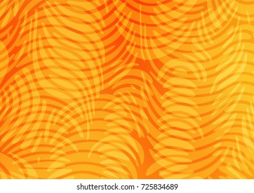 Light Orange vector indian curved template. Colorful abstract illustration with lines in Asian style. A completely new design for your business.