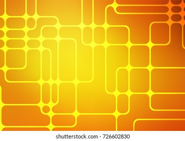 Light Orange vector indian curved pattern. An elegant bright illustration with lines in Natural style. The textured pattern can be used for website.