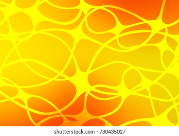 Light Orange vector indian curved pattern. Brand-new colored illustration in blurry style with doodles. A completely new template for your business design.