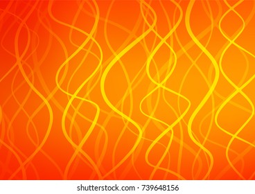 Light Orange vector indian curved pattern. A vague abstract illustration with doodles in Indian style. The doodle design can be used for your web site.