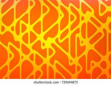 Light Orange vector indian curved texture. Colorful abstract illustration with lines in Asian style. The elegant pattern can be used as a part of a brand book.