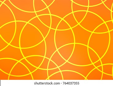 Light Orange vector indian curved pattern. Colorful abstract illustration with lines in Asian style. The doodle design can be used for your web site.