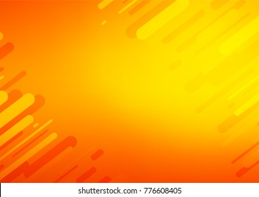 Light Orange vector indian curved pattern. Ethnic elegant natural pattern with gradient. The completely new template can be used for your brand book.