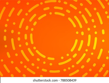 Light Orange vector indian curved template. An elegant bright illustration with lines in Natural style. The doodle design can be used for your web site.