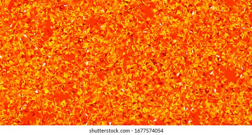 Light Orange vector layout with beautiful snowflakes. Colorful abstract illustration with snowflakes. New year leaflet pattern.