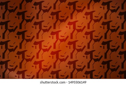 Light Orange vector layout with bent lines. Colorful geometric sample with gradient lines.  Abstract style for your business design.