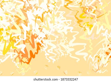 Light Orange vector layout with bent lines. A shining illustration, which consists of curved lines. New composition for your brand book.