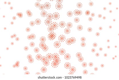 Light Orange vector layout with bright snowflakes. Modern geometrical abstract illustration with crystals of ice. The pattern can be used for new year leaflets.