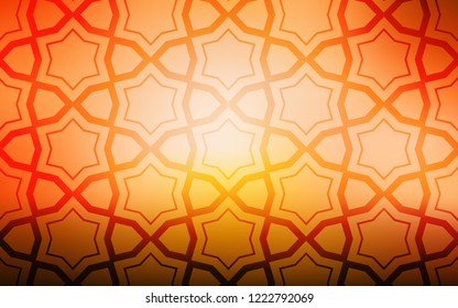 Light Orange vector layout with bright stars. Stars on blurred abstract background with gradient. Best design for your ad, poster, banner.