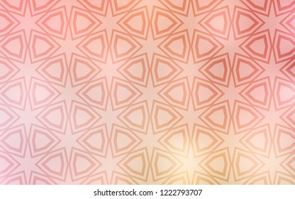 Light Orange vector layout with bright stars. Decorative illustration with stars on abstract template. Best design for your ad, poster, banner.