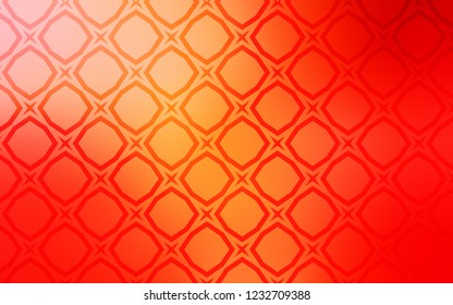 Light Orange vector layout with bright stars. Shining colored illustration with stars. Template for sell phone backgrounds.