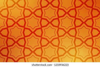 Light Orange vector layout with bright stars. Decorative illustration with stars on abstract template. Pattern for new year ad, booklets.