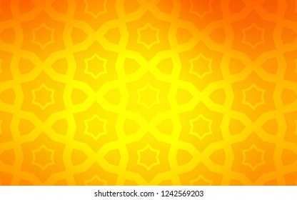 Light Orange vector layout with bright stars. Glitter abstract illustration with colored stars. Pattern for websites, landing pages.