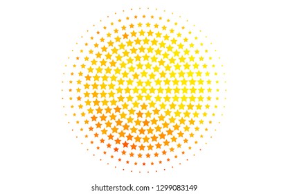 Light Orange vector layout with bright stars. Decorative shining illustration with stars on abstract template. Best design for your ad, poster, banner.