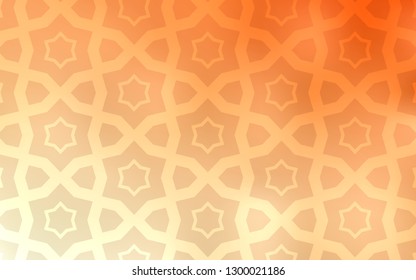 Light Orange vector layout with bright stars. Glitter abstract illustration with colored stars. Pattern for new year ad, booklets.