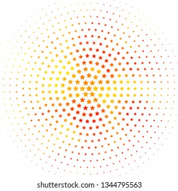 Light Orange vector layout with bright stars. Modern geometric abstract illustration with stars. Design for your business promotion.