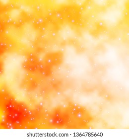 Light Orange vector layout with bright stars. Decorative illustration with stars on abstract template. Pattern for websites, landing pages.