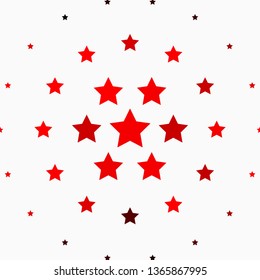 Light Orange vector layout with bright stars. Decorative illustration with stars on abstract template. Design for your business promotion.