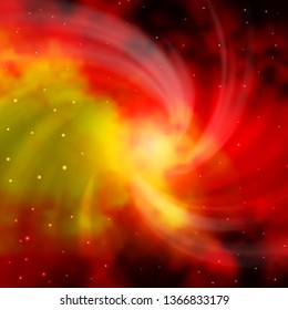 Light Orange vector layout with bright stars. Colorful illustration in abstract style with gradient stars. Best design for your ad, poster, banner.