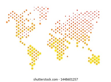 Light Orange vector layout with bright stars. Glitter abstract illustration with colored stars. The pattern can be used for wrapping gifts.