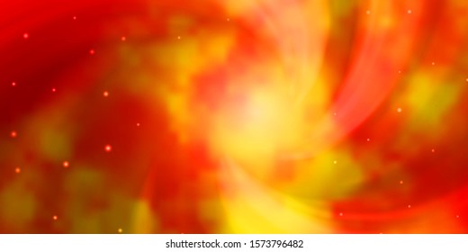 Light Orange vector layout with bright stars. Modern geometric abstract illustration with stars. Theme for cell phones.