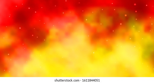 Light Orange vector layout with bright stars. Colorful illustration with abstract gradient stars. Best design for your ad, poster, banner.