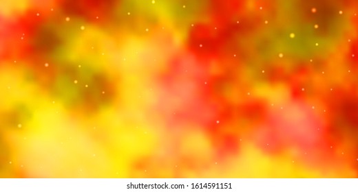 Light Orange vector layout with bright stars. Decorative illustration with stars on abstract template. Best design for your ad, poster, banner.