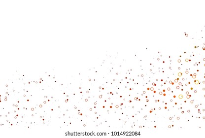 Light Orange vector  layout with circle shapes. Abstract illustration with colored bubbles in nature style. Completely new template for your brand book.