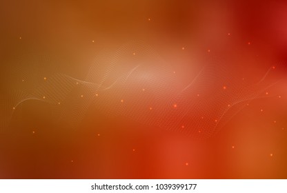 Light Orange vector layout with circle shapes. Blurred decorative design in abstract style with bubbles. The pattern can be used for ads, leaflets of liquid.