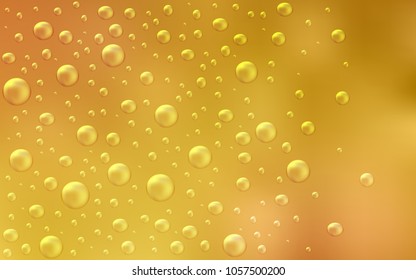 Light Orange vector layout with circle shapes. Modern abstract illustration with colorful water drops. The pattern can be used for aqua ad, booklets.
