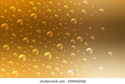 Light Orange vector layout with circle shapes. Modern abstract illustration with colorful water drops. Pattern can be used as texture of water, rain drops.