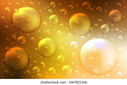 Light Orange vector layout with circle shapes. Illustration with set of shining colorful abstract circles. The pattern can be used for beautiful websites.