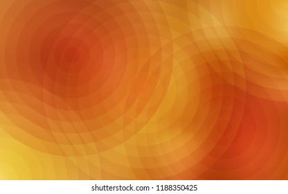 Light Orange vector layout with circle shapes. Illustration with set of shining colorful abstract circles. Pattern can be used for ads, leaflets.