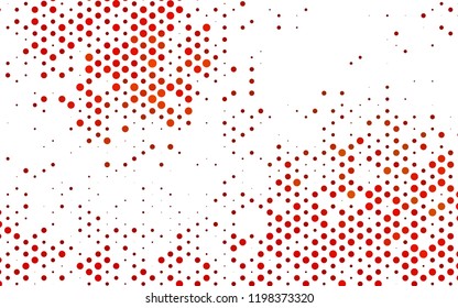 Light Orange vector layout with circle spots. Modern abstract illustration with colorful water drops. Pattern for ads, booklets.