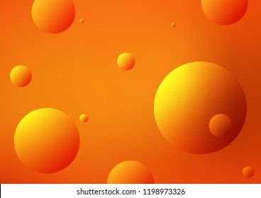 Light Orange vector layout with circle shapes. Illustration with set of shining colorful abstract circles. New design for ad, poster, banner of your website.
