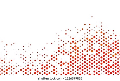 Light Orange vector layout with circle spots. Illustration with set of shining colorful abstract circles. Pattern for beautiful websites.