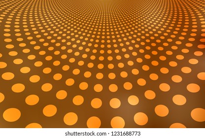 Light Orange vector layout with circle shapes. Illustration with set of shining colorful abstract circles. New design for ad, poster, banner of your website.