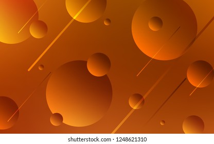 Light Orange vector layout with circle shapes. Modern abstract illustration with colorful water drops. Pattern can be used for ads, leaflets.