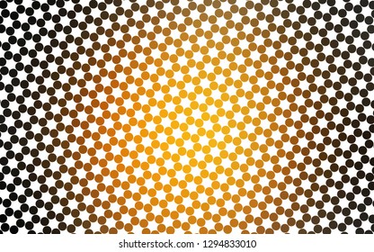 Light Orange vector layout with circle shapes. Beautiful colored illustration with blurred circles in nature style. Pattern for ads, booklets.