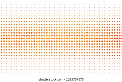 Light Orange vector layout with circle shapes. Blurred decorative design in abstract style with bubbles. Pattern of water, rain drops.