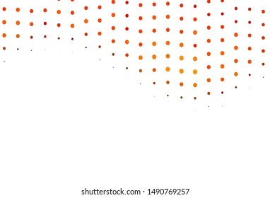 Light Orange vector layout with circle shapes. Modern abstract illustration with colorful water drops. Pattern for beautiful websites.