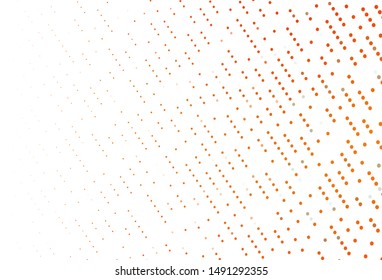 Light Orange vector layout with circle shapes. Beautiful colored illustration with blurred circles in nature style. Template for your brand book.