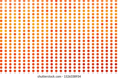 Light Orange vector layout with circle shapes. Beautiful colored illustration with blurred circles in nature style. Pattern of water, rain drops.