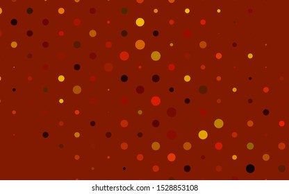Light Orange vector layout with circle shapes. Blurred bubbles on abstract background with colorful gradient. Template for your brand book.