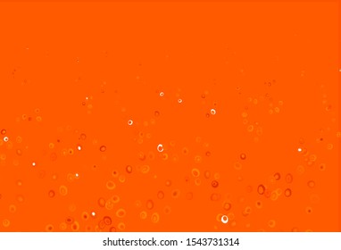 Light Orange vector layout with circle shapes. Modern abstract illustration with colorful water drops. Pattern for ads, leaflets.
