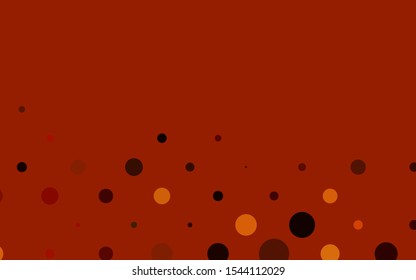 Light Orange vector layout with circle shapes. Modern abstract illustration with colorful water drops. Pattern for beautiful websites.