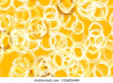 Light Orange vector layout with circle shapes. Blurred bubbles on abstract background with colorful gradient. Design for poster, banner of websites.