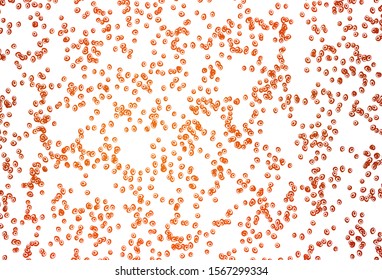 Light Orange vector layout with circle shapes. Glitter abstract illustration with blurred drops of rain. Design for business adverts.