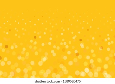 Light Orange vector layout with circle shapes. Blurred bubbles on abstract background with colorful gradient. Pattern for beautiful websites.